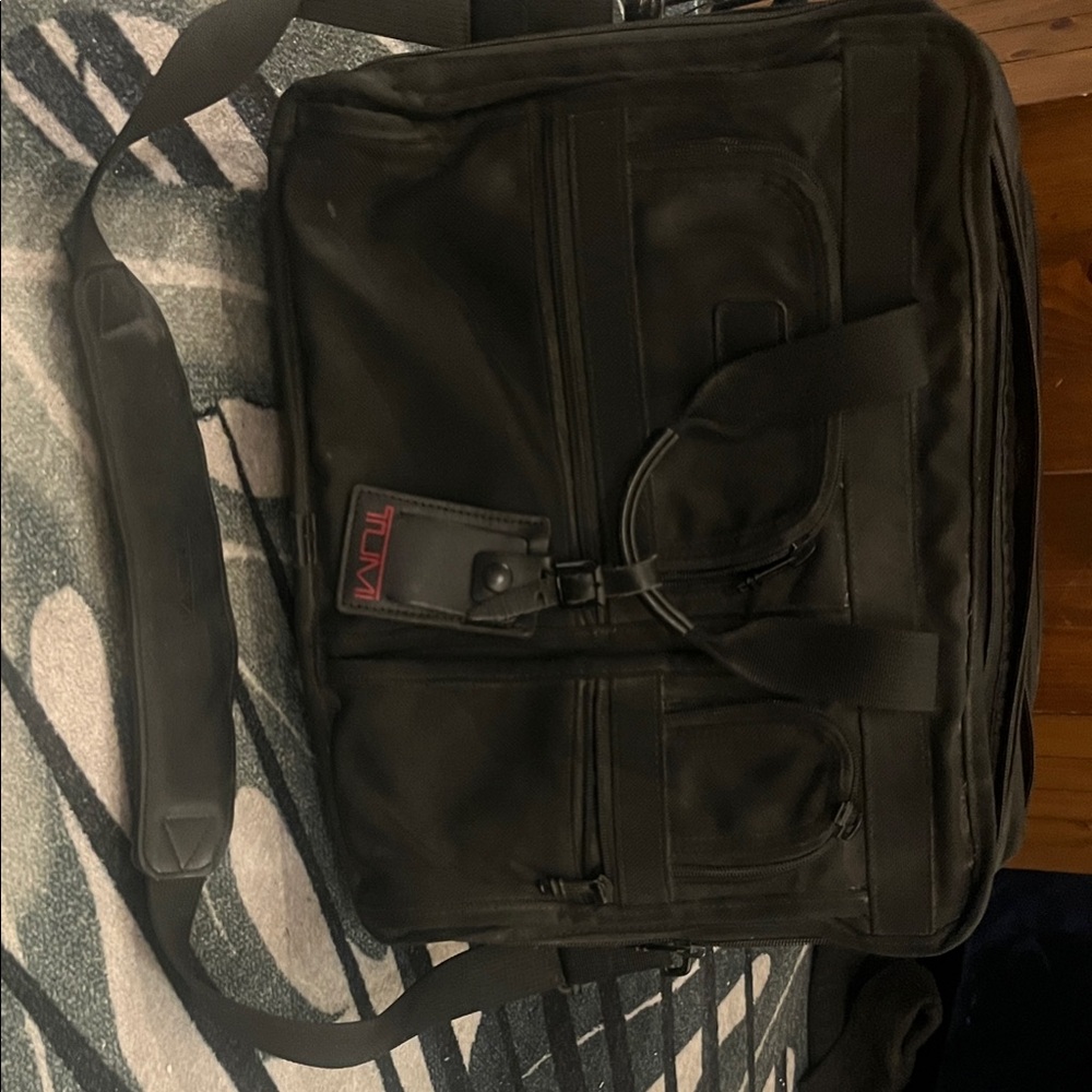 Tumi Black Briefcase 13 inches by 8 inches
